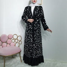 Load image into Gallery viewer, Sequin Abaya Kimono Kaftan Dubai Islam Muslim Dress Abayas For Women Prayer Turkish Islamic Clothing Robe Arabe Femme Musulmane
