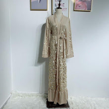 Load image into Gallery viewer, Sequin Abaya Kimono Kaftan Dubai Islam Muslim Dress Abayas For Women Prayer Turkish Islamic Clothing Robe Arabe Femme Musulmane
