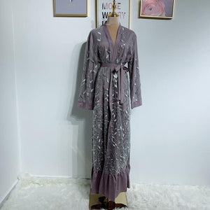 Sequin Abaya Kimono Kaftan Dubai Islam Muslim Dress Abayas For Women Prayer Turkish Islamic Clothing Robe Arabe Femme Musulmane