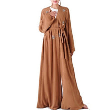 Load image into Gallery viewer, Diamonds Muslim Open Abaya Kimono Robe Dubai Hijab Dress Kaftan Turkey Abayas For Women Caftan Oman Islamic Prayer Clothes Ropa
