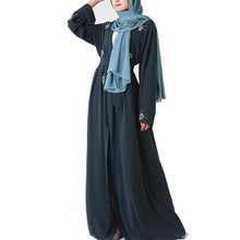 Load image into Gallery viewer, Diamonds Muslim Open Abaya Kimono Robe Dubai Hijab Dress Kaftan Turkey Abayas For Women Caftan Oman Islamic Prayer Clothes Ropa
