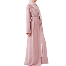 Load image into Gallery viewer, Diamonds Muslim Open Abaya Kimono Robe Dubai Hijab Dress Kaftan Turkey Abayas For Women Caftan Oman Islamic Prayer Clothes Ropa
