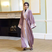 Load image into Gallery viewer, Ramadan Kaftan Dubai Abaya Kimono Cardigan Turkey Hijab Muslim Dress Caftan Marocain Islamic Clothing Turkish Abayas For Women
