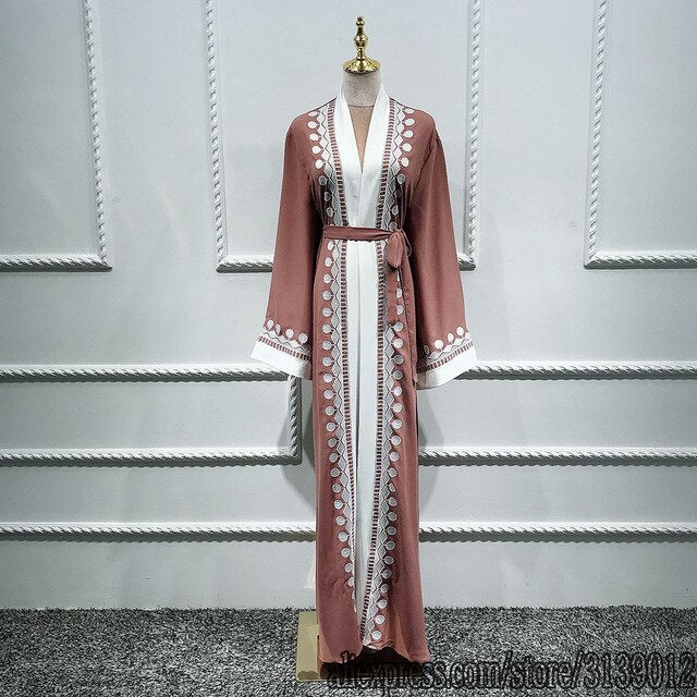 Ramadan Kaftan Dubai Abaya Kimono Cardigan Turkey Hijab Muslim Dress Caftan Marocain Islamic Clothing Turkish Abayas For Women