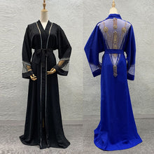 Load image into Gallery viewer, Eid Ramadan Kaftan Dubai Arabic Abaya Kimono Cardigan Hijab Muslim Dress Turkish Islam Clothing African Dresses For Women Niqab
