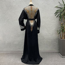 Load image into Gallery viewer, Eid Ramadan Kaftan Dubai Arabic Abaya Kimono Cardigan Hijab Muslim Dress Turkish Islam Clothing African Dresses For Women Niqab
