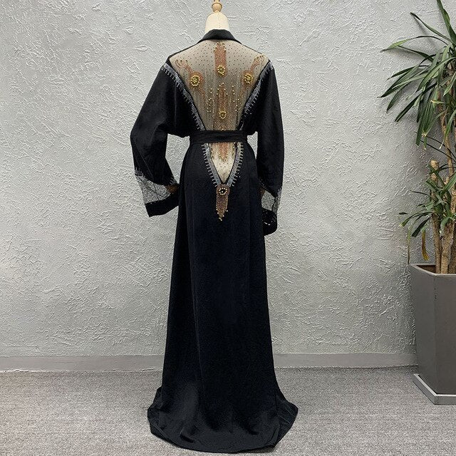 Eid Ramadan Kaftan Dubai Arabic Abaya Kimono Cardigan Hijab Muslim Dress Turkish Islam Clothing African Dresses For Women Niqab