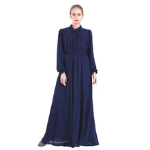 Load image into Gallery viewer, Eid Mubarak Kaftan Dubai Abaya Turkey Hijab Chiffon Muslim Dress Ramadan Caftan Islam Turkish Dresses Abayas For Women Vestidos
