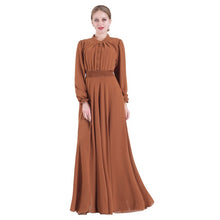 Load image into Gallery viewer, Eid Mubarak Kaftan Dubai Abaya Turkey Hijab Chiffon Muslim Dress Ramadan Caftan Islam Turkish Dresses Abayas For Women Vestidos
