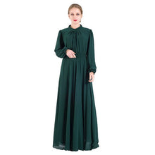 Load image into Gallery viewer, Eid Mubarak Kaftan Dubai Abaya Turkey Hijab Chiffon Muslim Dress Ramadan Caftan Islam Turkish Dresses Abayas For Women Vestidos
