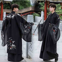 Load image into Gallery viewer, Hanfu Men&amp;Women Chinese Traditional Embroidery Black Hanfu Adult Couples Halloween Cosplay Costume Fancy Dress For Men&amp;Women 4XL
